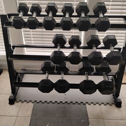 440 Ibs Dumbbell Set With Rack 