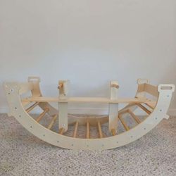 Avenlur Montessori Wooden Rocker / Climbing Arch