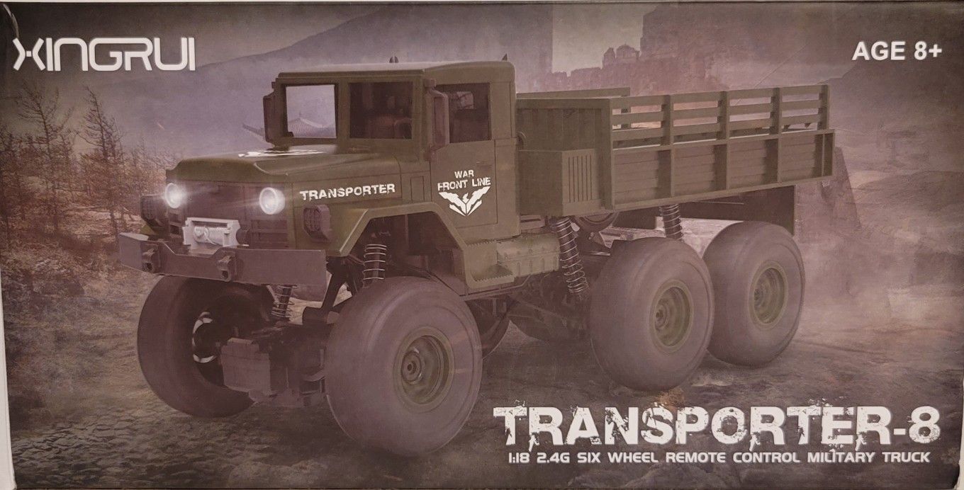 Transporter-8 Six wheel remote control military truck