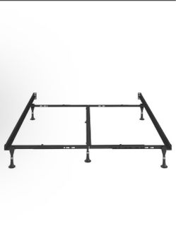 Adjustable Metal Bed Frame with Center Support