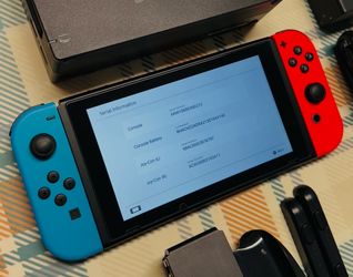 Nintendo Switch V1 Game Console HAC-001 Red/Blue Joy cons Tested/Working 00215