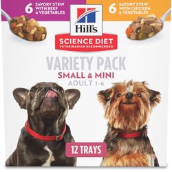 Hill's Science Diet Wet Dog Food, Adult, Small Paws for Small Breeds, Savory Ste