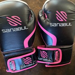 Sanabul 8 oz Boxing Gloves Black Pink – Great Condition