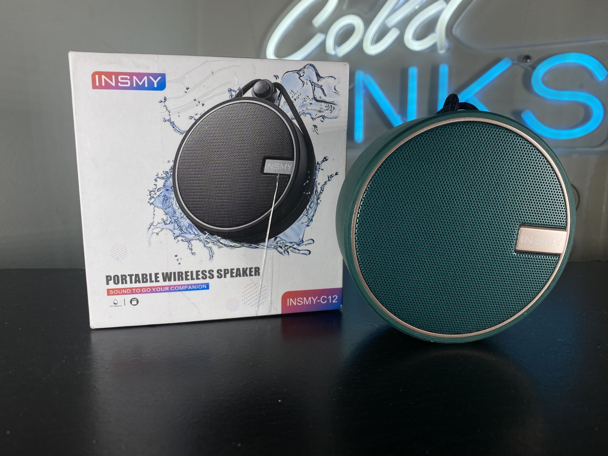 INSMY C12 IPX7 Waterproof Shower Bluetooth Speaker