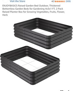 2 raised bed planters 3x4x1
