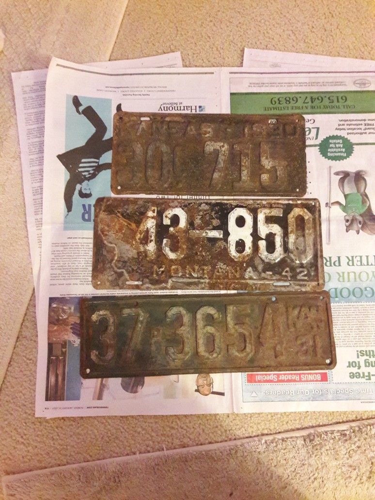 Old License plates