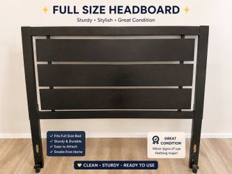 Full Size Headboard & Box Spring Set - Great Condition