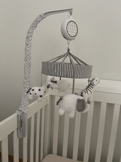 Crib Mobile White And Black
