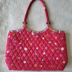 Vera Bradley Silk Pink Polka Dot Purse