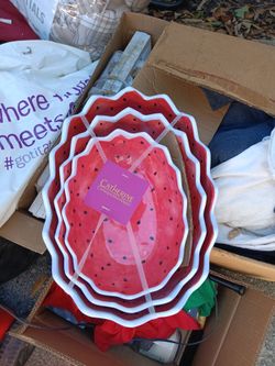 Catherine Malandrino Watermelon Nesting Trays Set