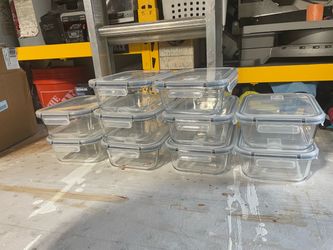 Glass Food Storage Containers with Locking Lids
