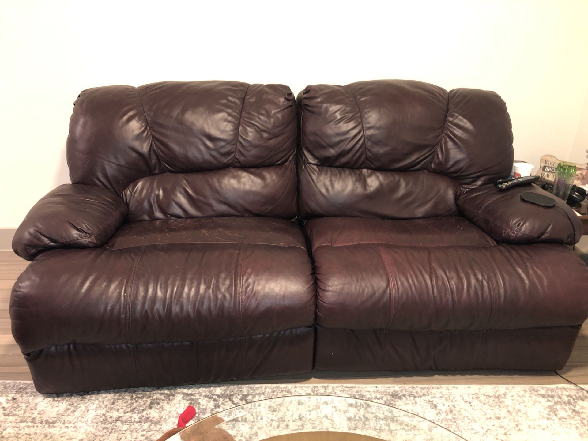 Recliner Leather Couch