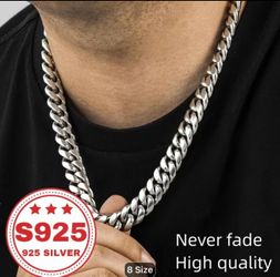 New Men’s Sterling Silver 925 stamped necklace 24 inches 69 grams