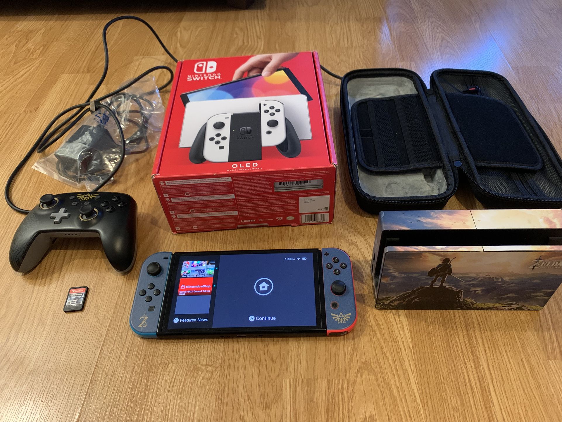 OLED Nintendo Switch Bundle / Zelda Plates & Accessories
