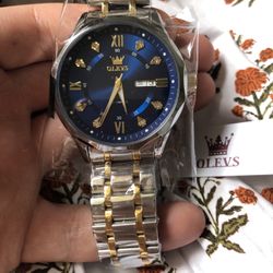 Olevs Men’s Two Tone Watch