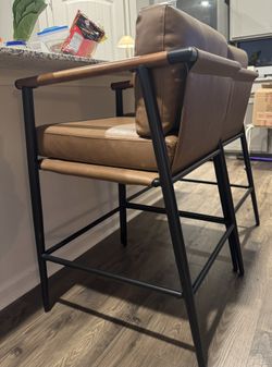 Set Of Faux Leather Bar stools