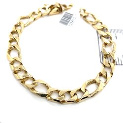 14k Gold Bracelet Figaro 23g 8 1/4” 125632 1