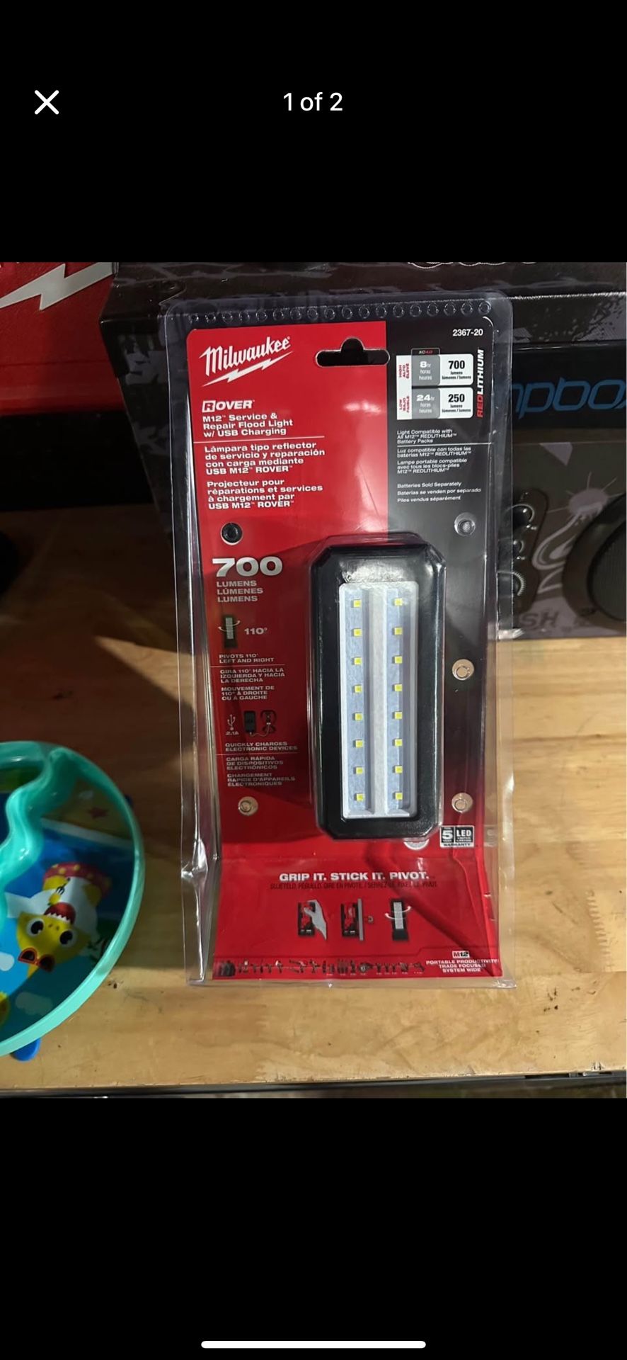Milwaukee M12 ROVER Service and Repair Flood Light with USB Charging