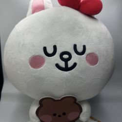 NEW Line Friends White Bunny Rabbit Cony XL 14.5” Plush 