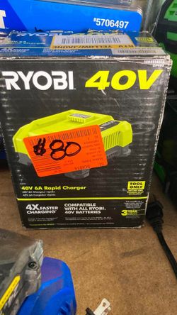 Ryobi 40V 6A Rapid Charger