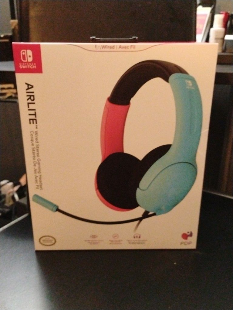 Nintendo Switch Neon Pop AIRLITE Wired Headset