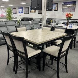 7PC Counter Height Dining Table Set 