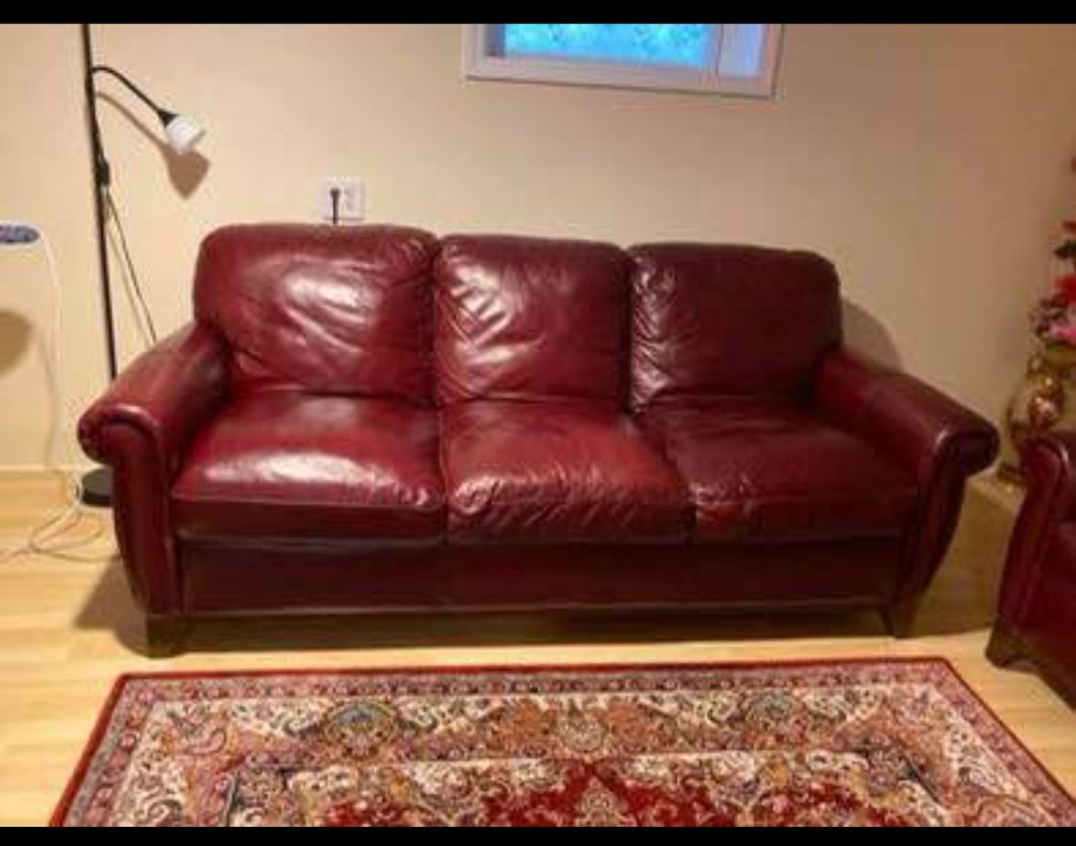 Leather Sofa Set.