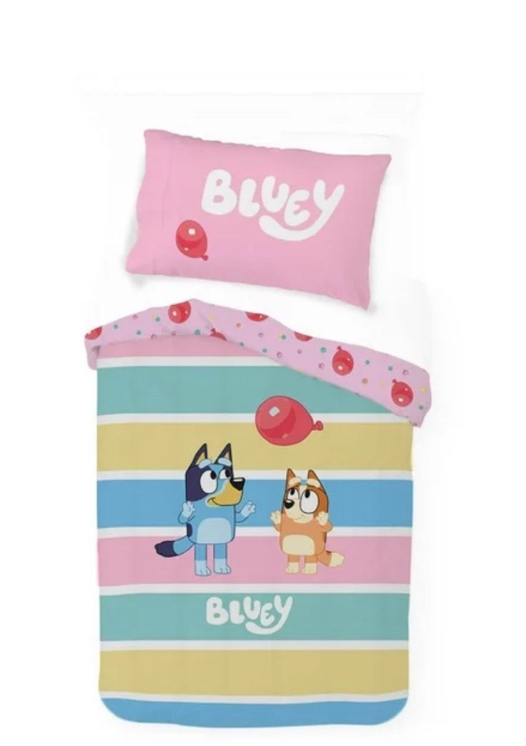 New Bluey twin/Full 1 comforter 1 pillow case