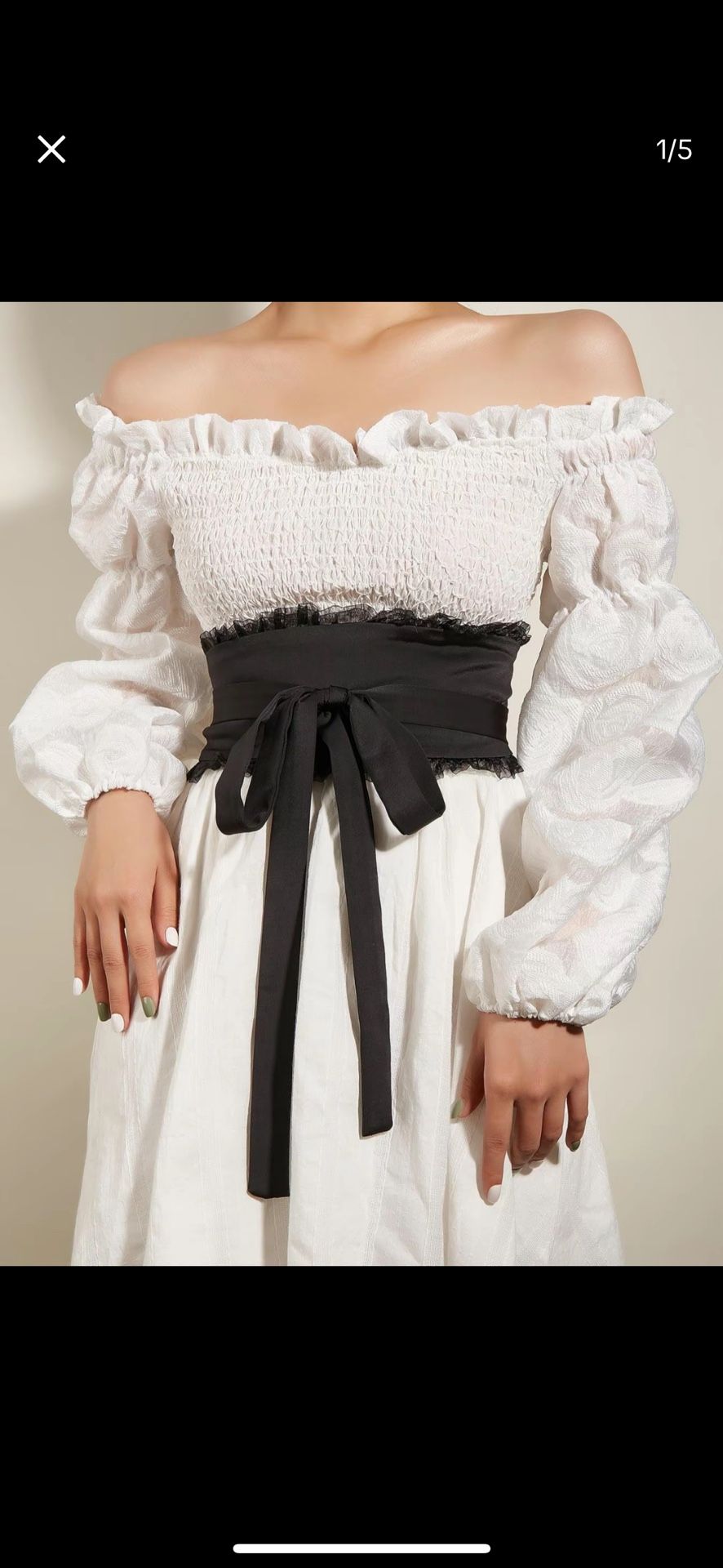 Ruffle Lace Lolita Bow Belt