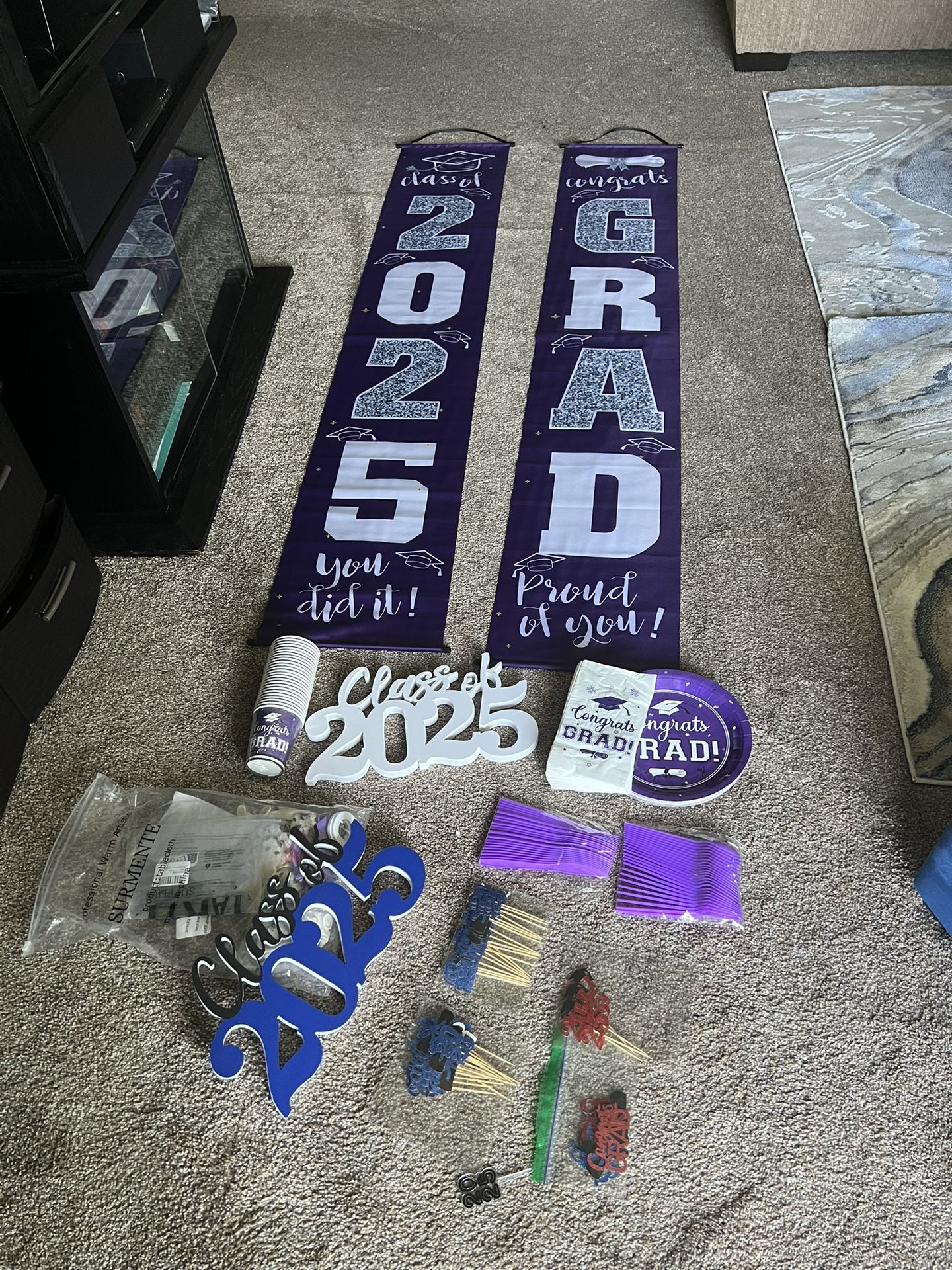 Graduation Stuff (purple/white) (blue/white)