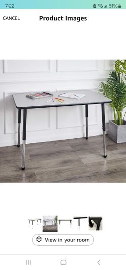 New Amazon Basics Rectangular Table. 47"D x 29"W x (19-30)"H Adjustable Height