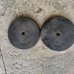 2x 25 Standard Size Weight Plates 