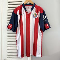 Puma Club Chivas Guadalajara 2016-2017 Championship Jersey Blue Red White Sz Large 