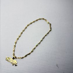 18 Kt Colombian Gold Diamond And Emerald Chain