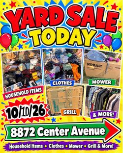 HUGE YARD SALE 10/10