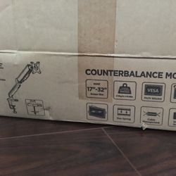 Single Monitor stand Height Adjustable Counterbalance Pneumatic Arm Desk Mount Stand, Classic, Universal VESA Fits Screens most 17” -  32” inches,scre