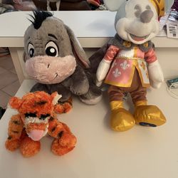3 Original Disney Stuffed Characters