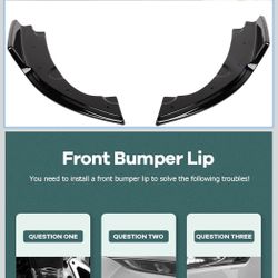 SCITOO Glossy Black Left Right Rear Bumper Canard Splitter Diffuser Valence Lower Spoiler Lip Bumper Splitters Aprons Fit for 2016-2019 forHonda Civic