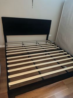 King Sized Bed Frame with Headboard
