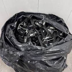 50 Black Plastic Hangers Heavy Duty Retail Store Lot – Bulk Available