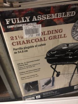 Charcoal Grill folding fully assembled