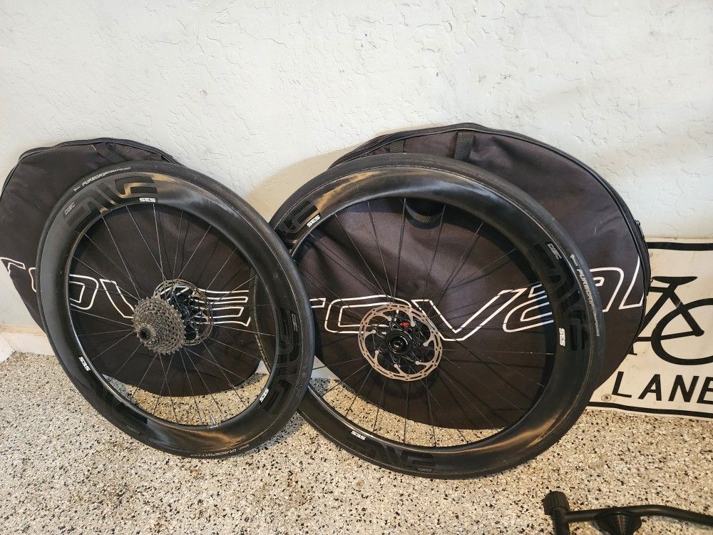 🔥🔥ENVE Composites SES 5.6 Disc Clincher ENVE Alloy Hub,complete Wheelset, Tires,tubes,sram 11 Speed,rotors (FREE ROVANL BAGS)🔥🔥