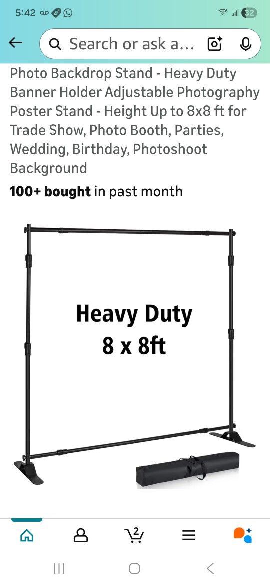 New Heavy Duty Banner Backdrop Stand 