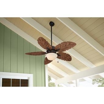 Harbor Breeze Waveport 52-in Weathered Bronze Indoor/Outdoor Ceiling Fan with Light (5-Blade)