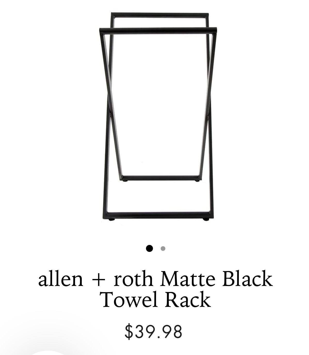 Allen & Roth Towel / Throw Blanket Rack