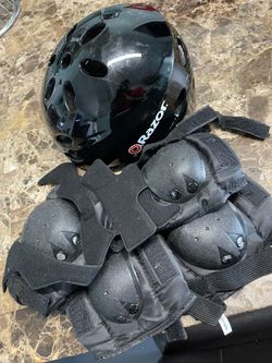 Razor V-17 Youth Multi-Sport Helmet +knee pads and elbow pads