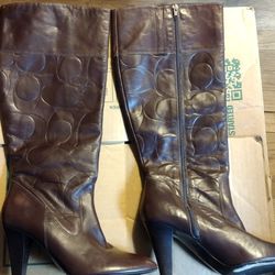 Coach Chestnut Knee-high Boots 8.5