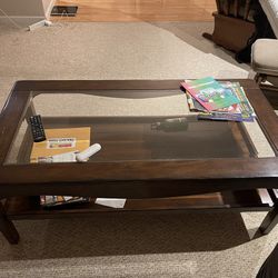 Solid wood And Glass Coffee Table 