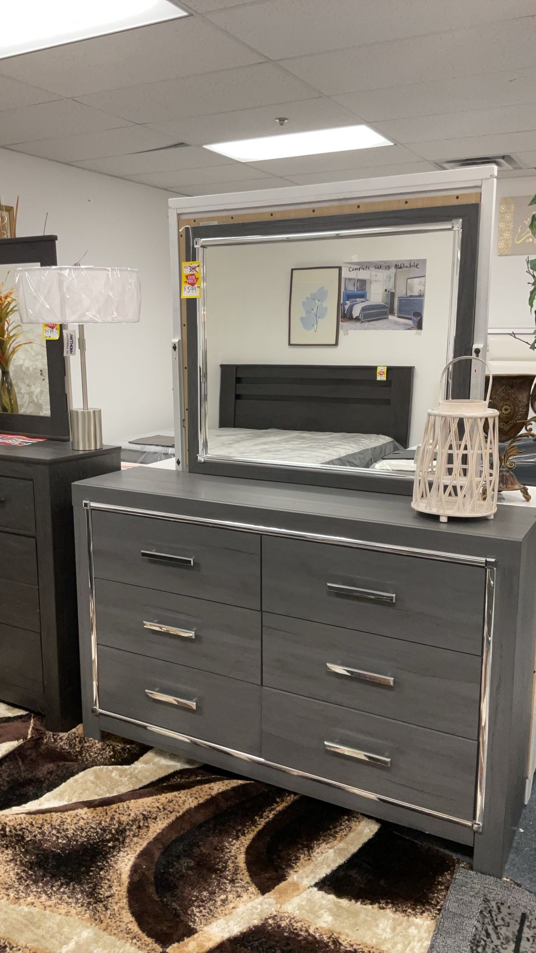 New Gray Wooden Bedroom Set 999