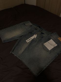 PURPLE JEAN JORTS 